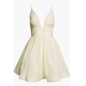 Zimmermann Pleated Linen & Silk Minidress